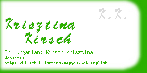 krisztina kirsch business card